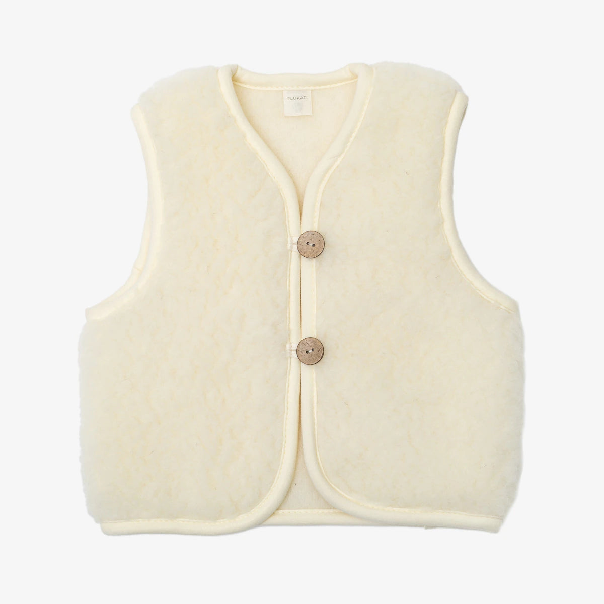 Flokati - Panda vest | children's bodywarmer made of merino wool