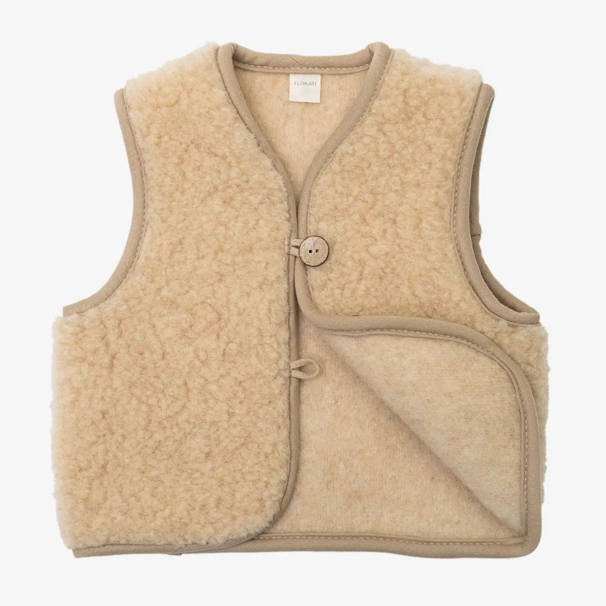 Flokati - Panda vest | children's bodywarmer made of merino wool