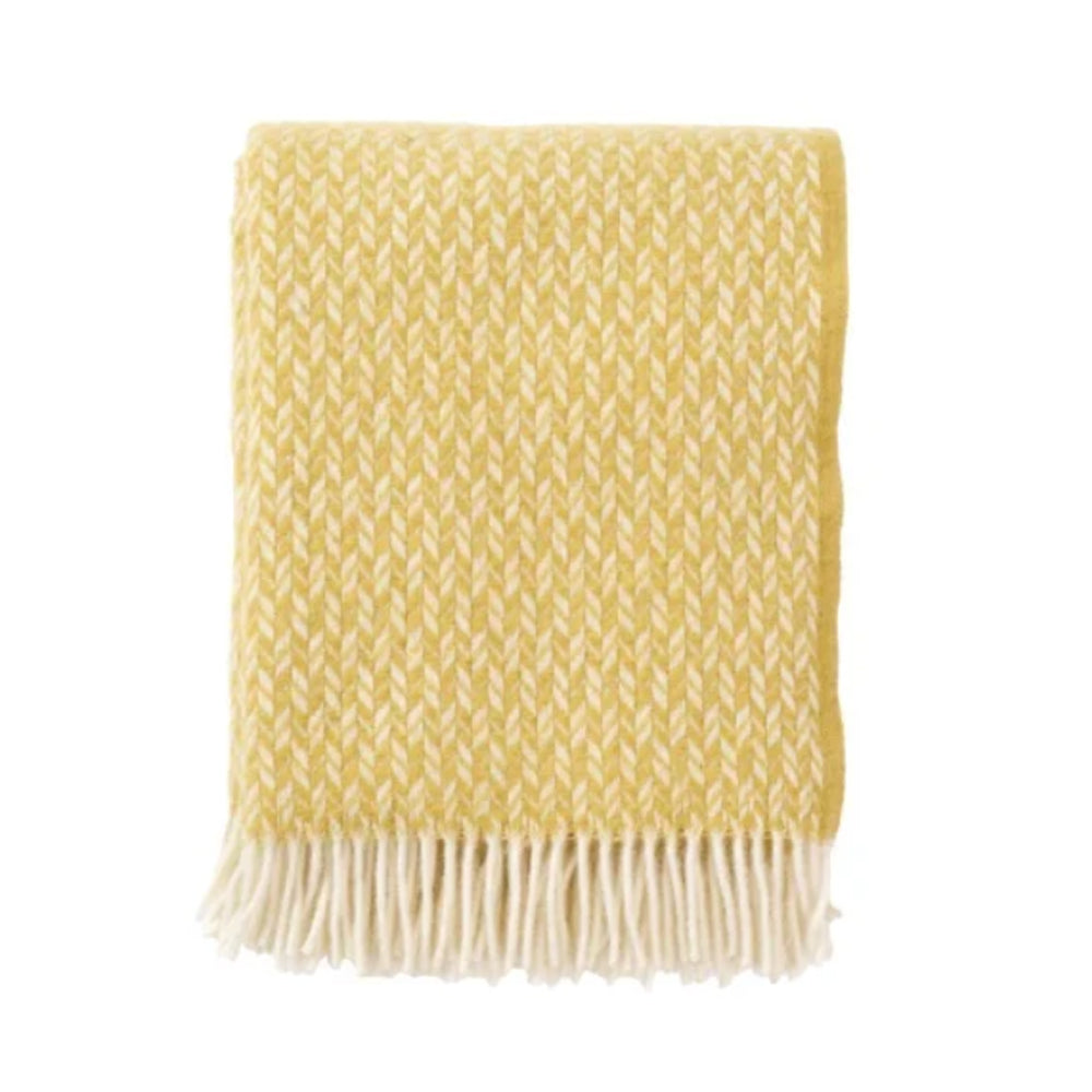 Klippan - Lovik | plaid met gerecyclede wol Straw 130x200 cm.