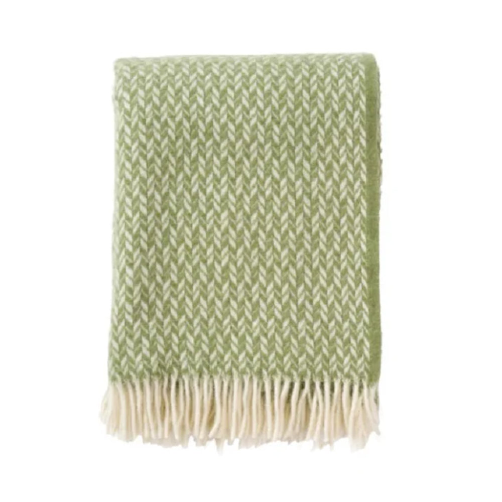 Klippan - Lovik | plaid met gerecyclede wol Green 130x200 cm.