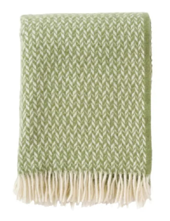 Klippan - Lovik | plaid met gerecyclede wol Green 130x200 cm.