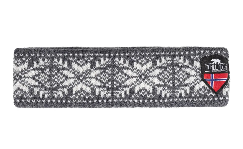 Norlender - Snowflake headband | wollen hoofdband Grey