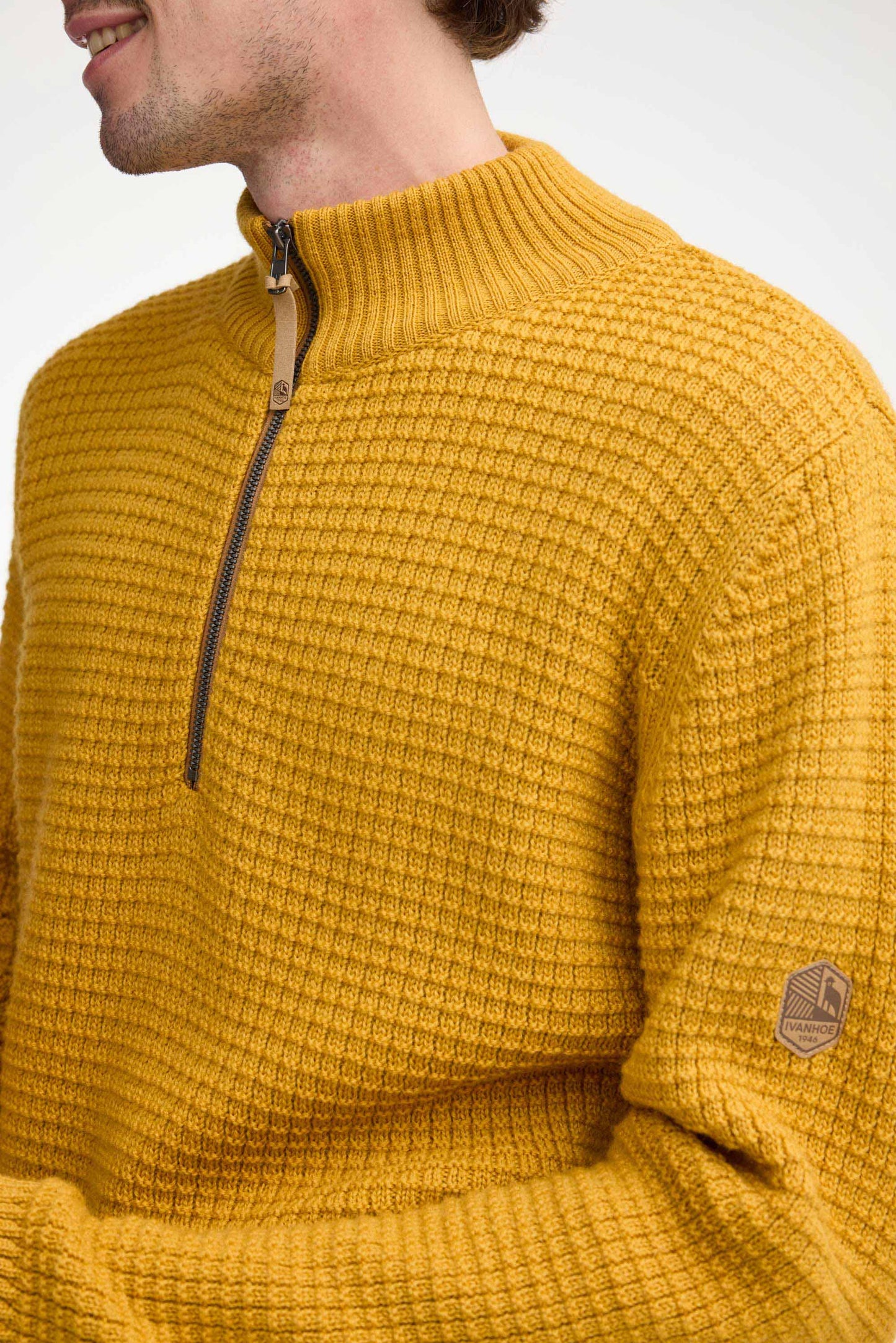 Ivanhoe Knitted in Sweden - Moritz HZ | wollen trui met rits