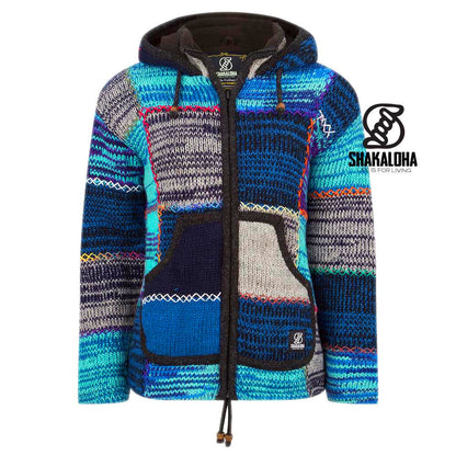 Shakaloha - Patch nh Mixblue | women's wool cardigan