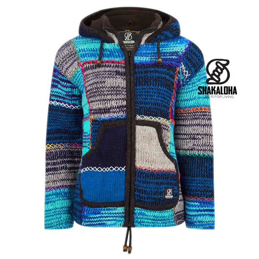 Shakaloha - Patch nh Mixblue | women's wool cardigan