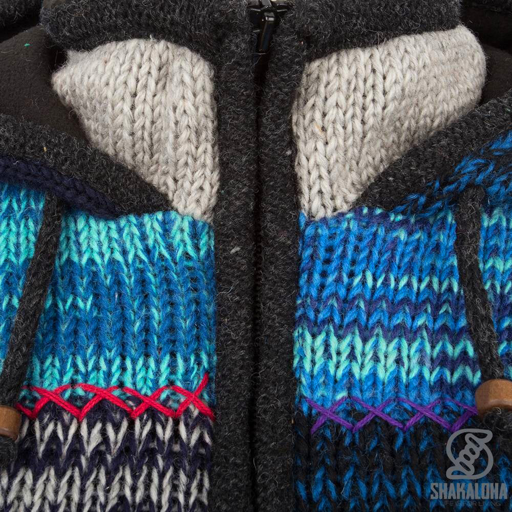 Shakaloha - Patch nh Mixblue | women's wool cardigan