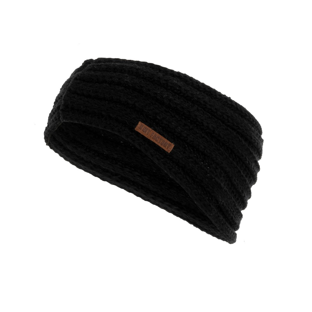 Knit Factory - Nica headband | gebreide hoofdband Zwart