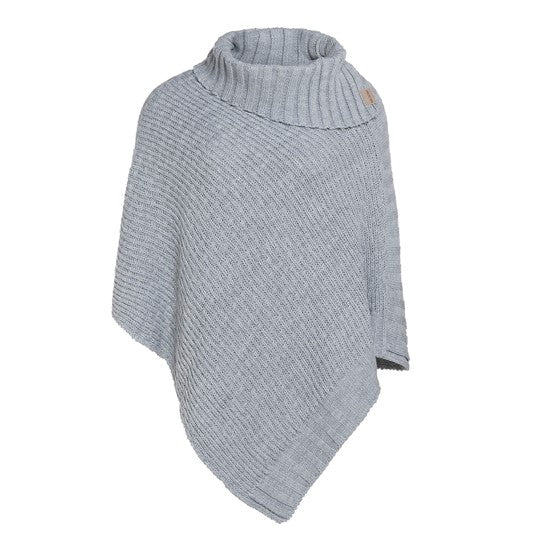 Knit Factory - Nicky | poncho van wol Light grey