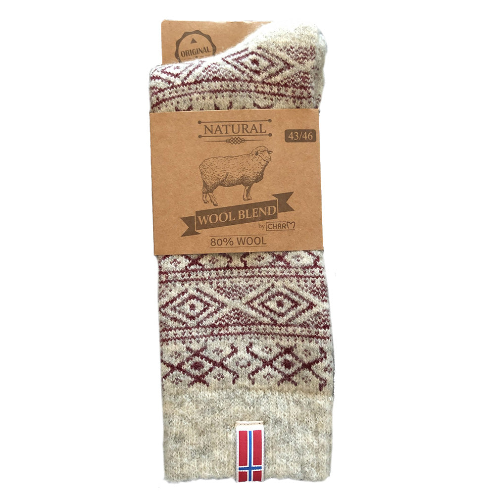 Woolwear - HOS 807 Norway Flag | wollen sokken Red
