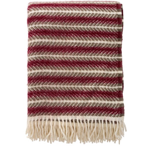 Klippan - Oscar | plaid van lamswol Multi burgundi
