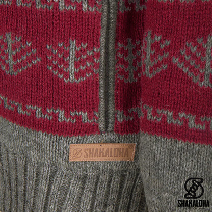 Shakaloha-Pine | wool cardigan with fleece lining