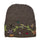 Planet wool - Long flower hat | wollen muts met bloemen Brown
