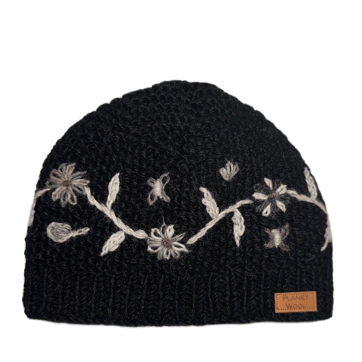 Planet Wool - Short flower hat | wollen muts met bloemen