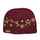 Planet Wool - Short flower hat | wollen muts met bloemen Maroon