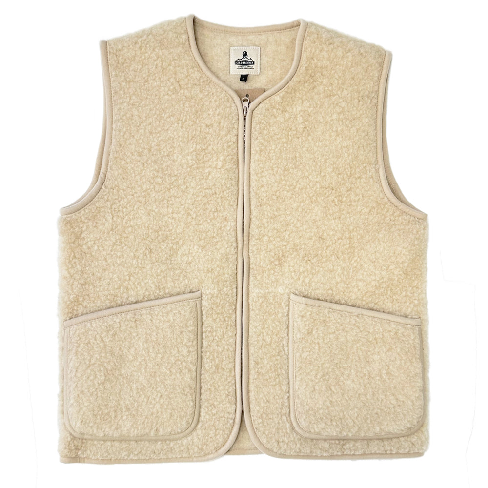 Yoko Wool - Pepitko vest | bodywarmer van zachte wol Beige