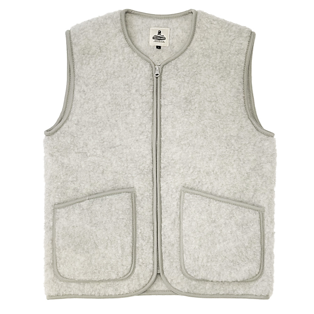 Yoko Wool - Pepitko vest | bodywarmer van zachte wol Light grey