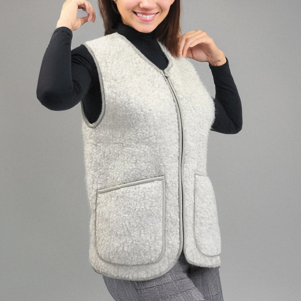 Yoko Wool – Pepitko vest | Weste aus weicher Wolle