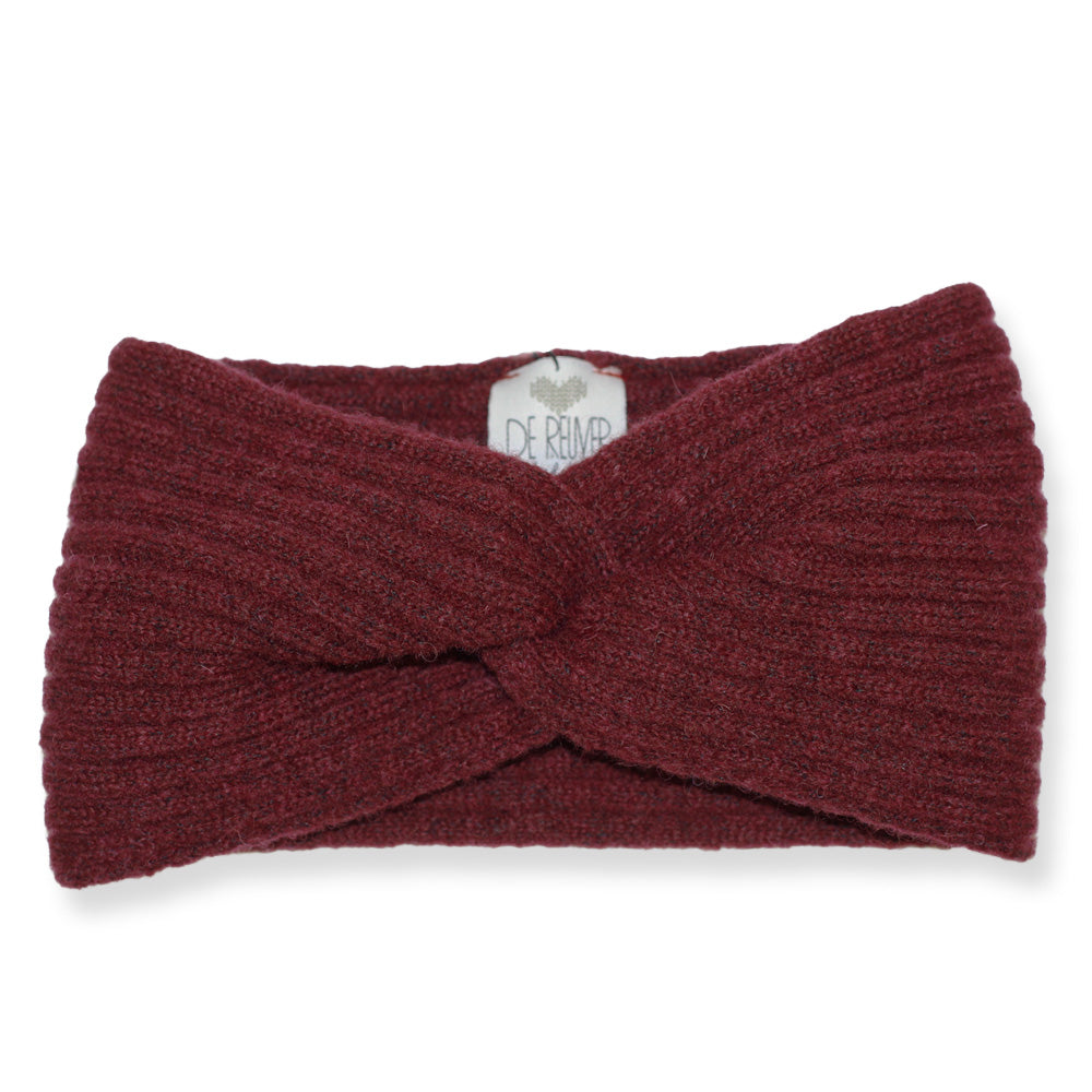 De Reuver - Pip | wollen hoofdband Ruby wine