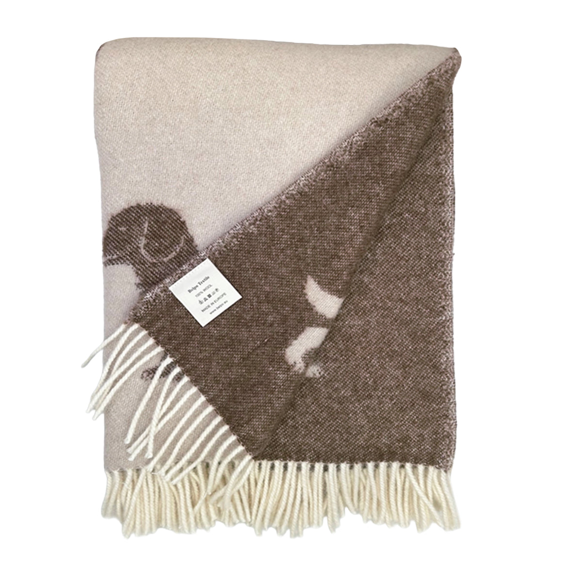 Belpo - Plaid Puppy | wool throw with dog print