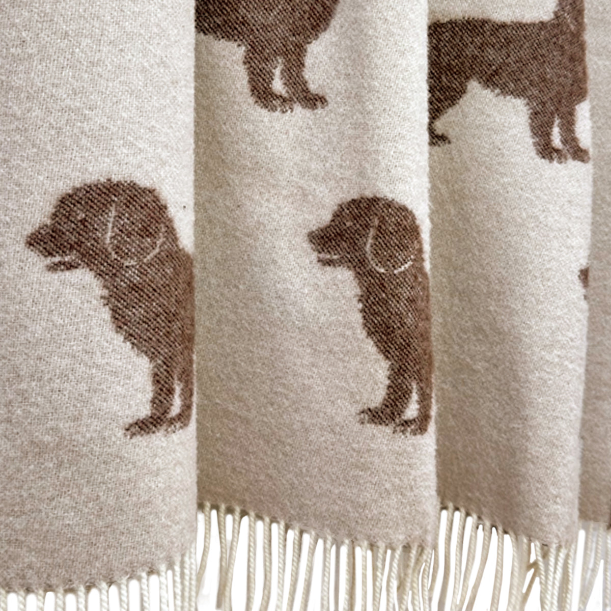 Belpo - Plaid Puppy | wool throw with dog print