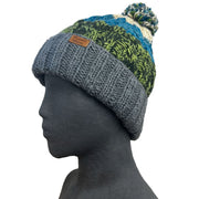 Planet Wool - Pompom hat | wollen muts met omslag