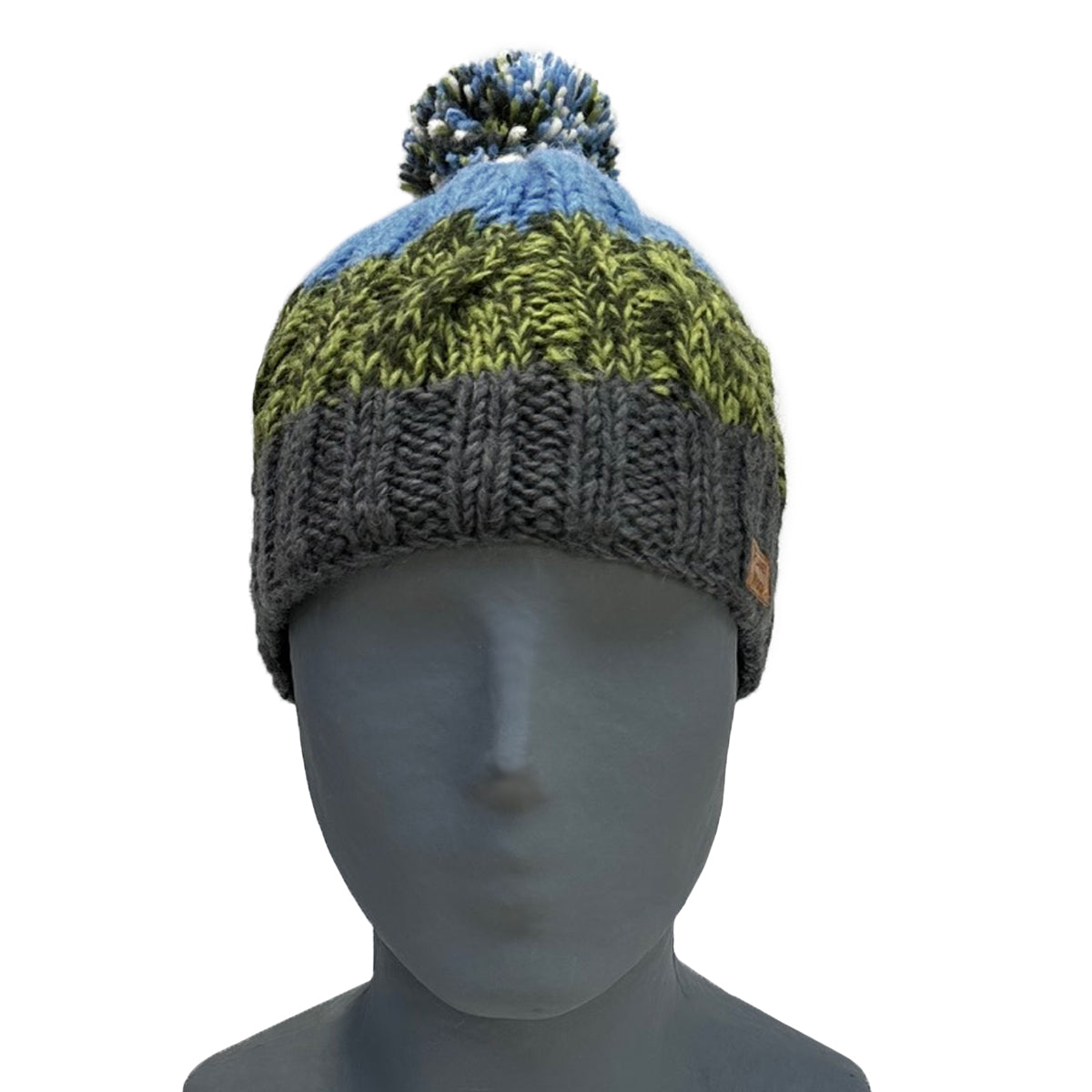 Planet Wool - Pompom hat | wool hat with fleece lining