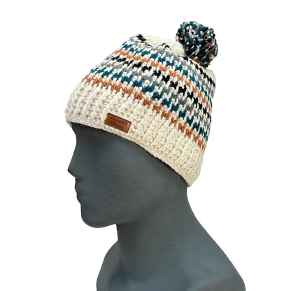 Planet Wool - Pompom hat | wool hat with fleece lining