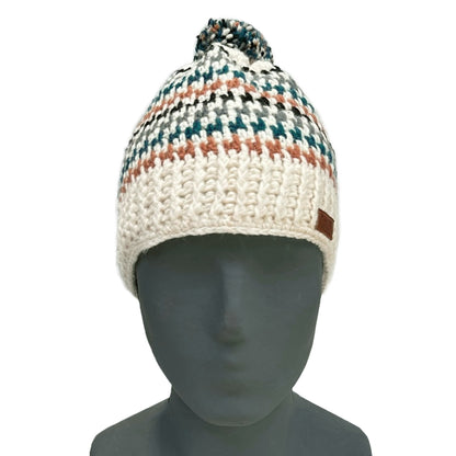 Planet Wool - Pompom hat | wool hat with fleece lining