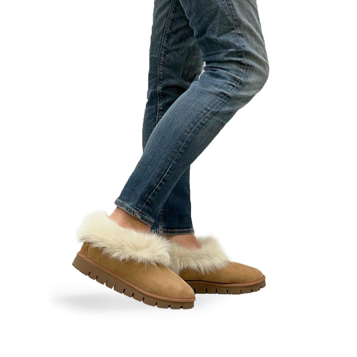 Texelana Spang | Premium hoge pantoffel van schapenvacht