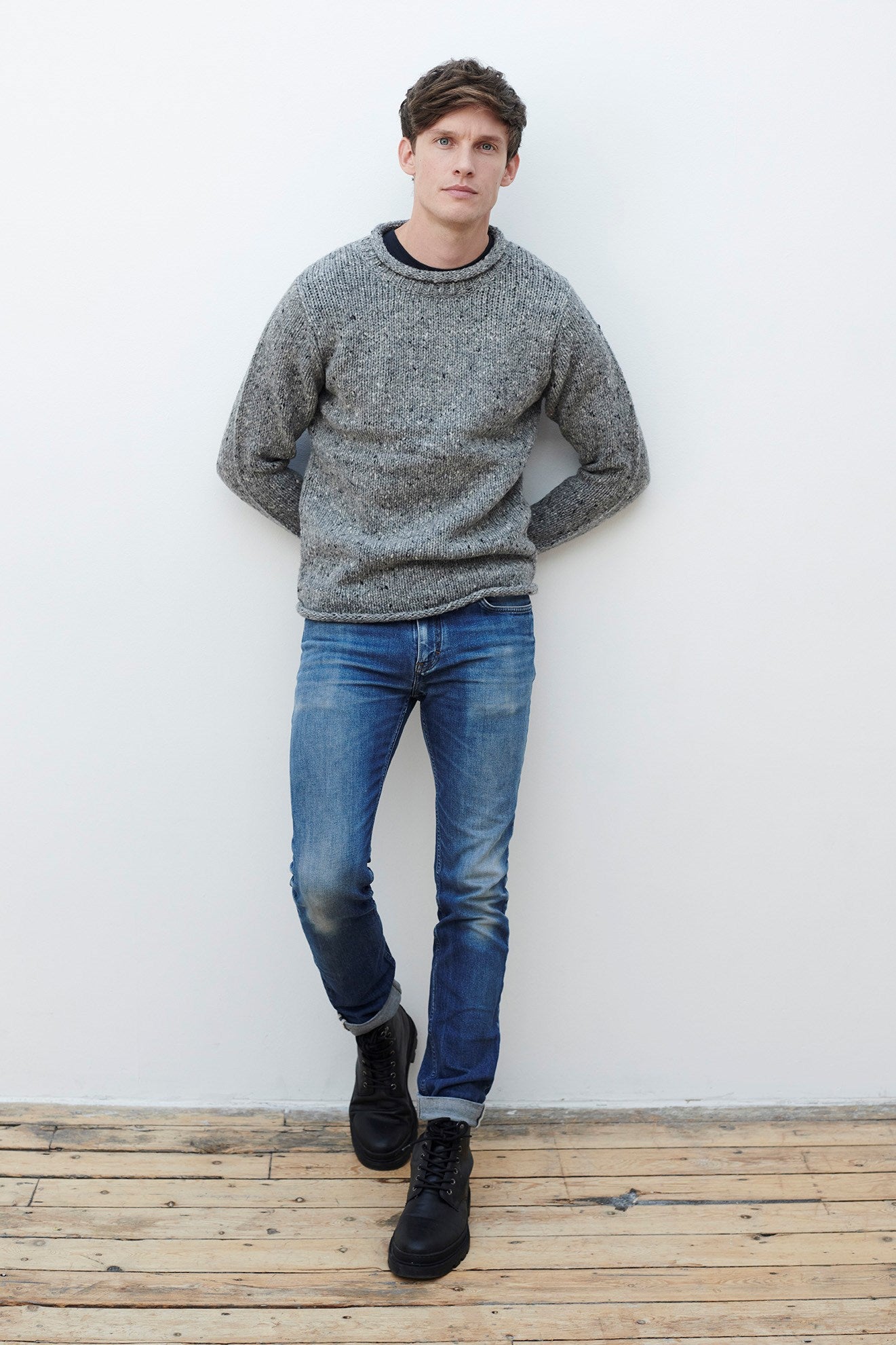Aran Woollen Mills - R193 | Herrenpullover aus Wolle