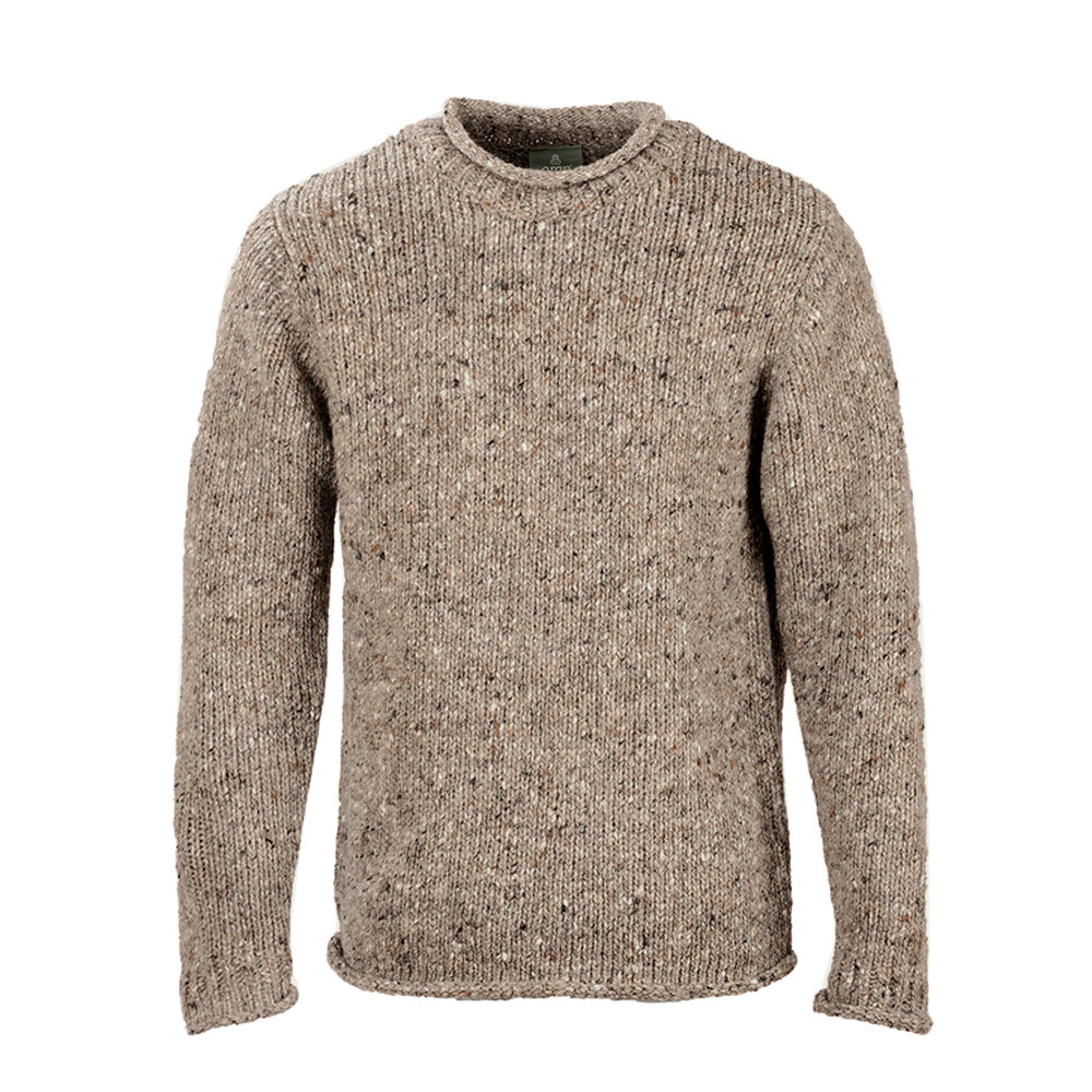 Aran Woollen Mills - R193 | wollen herentrui Brown