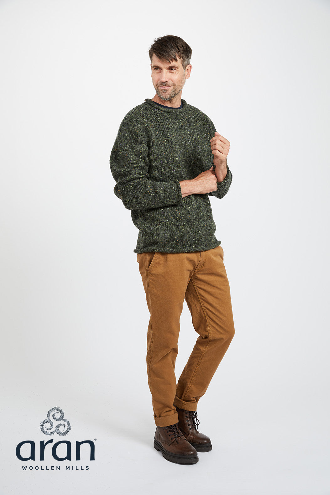 Aran Woollen Mills - R193 | Herrenpullover aus Wolle