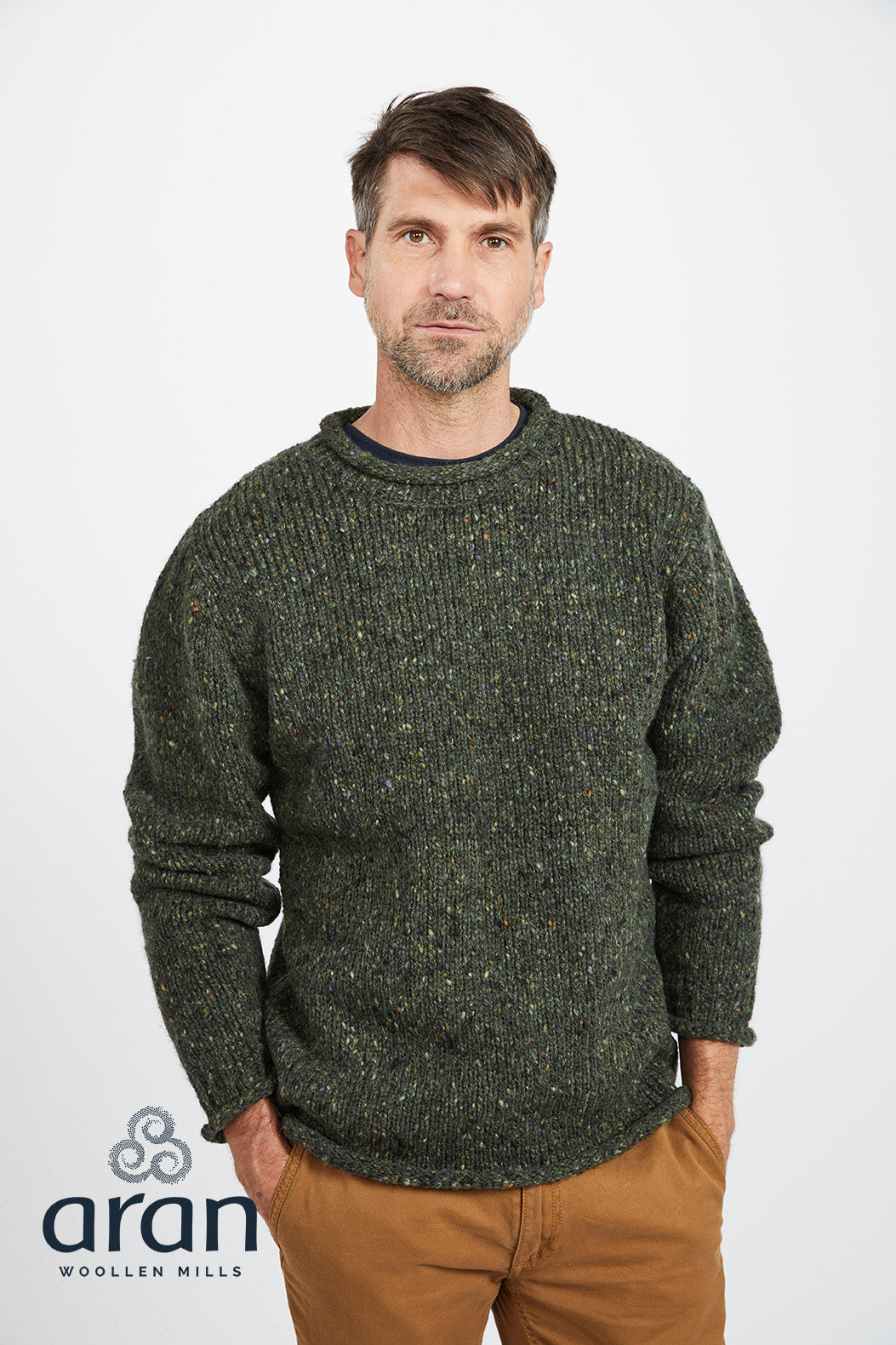 Aran Woollen Mills - R193 | Herrenpullover aus Wolle