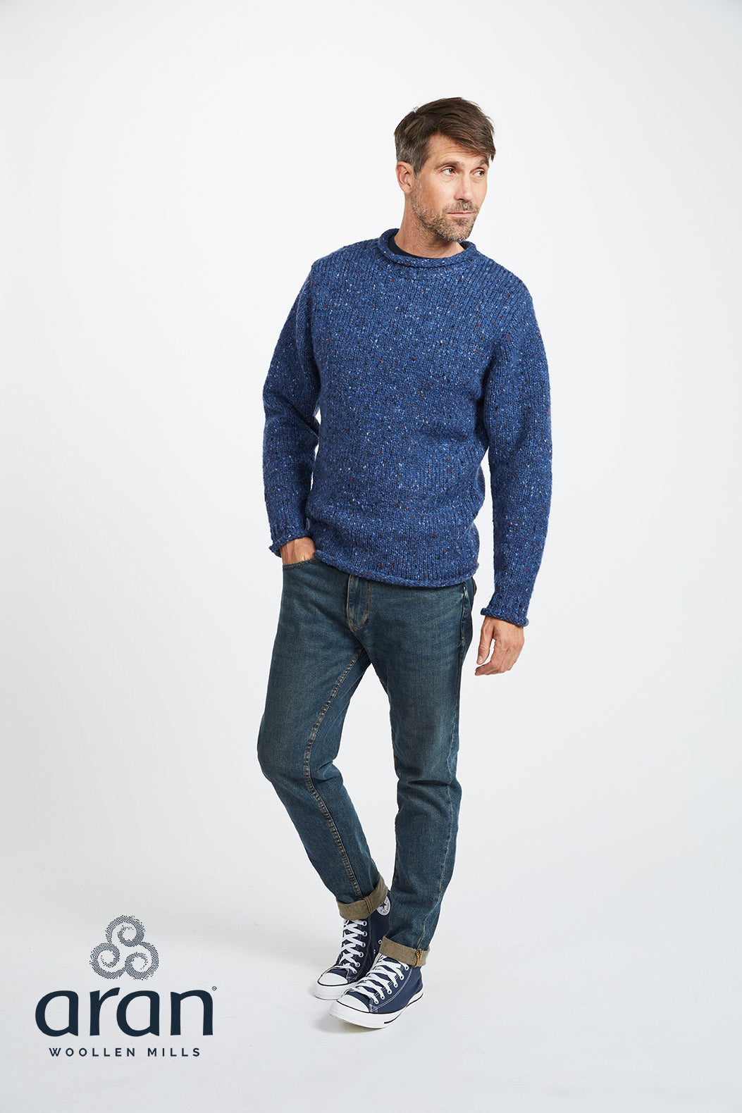 Aran Woollen Mills - R193 | Herrenpullover aus Wolle