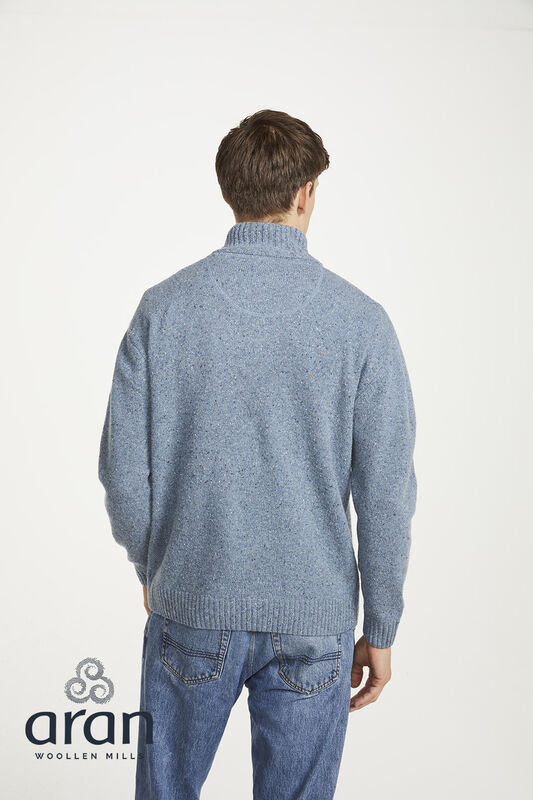 Aran Woollen Mills - R693 Troyer Zip | herentrui van lamswol