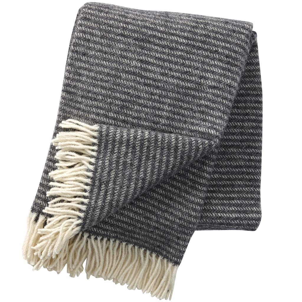 Klippan - Ralph | plaid van eco-wol Dark grey