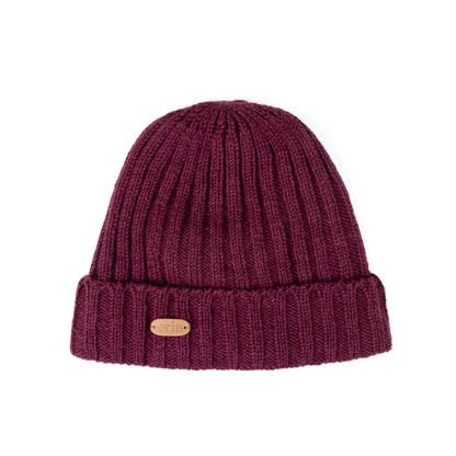 Erin Knitwear - Rib pullon Hat Turn up | wool hat with fleece lining