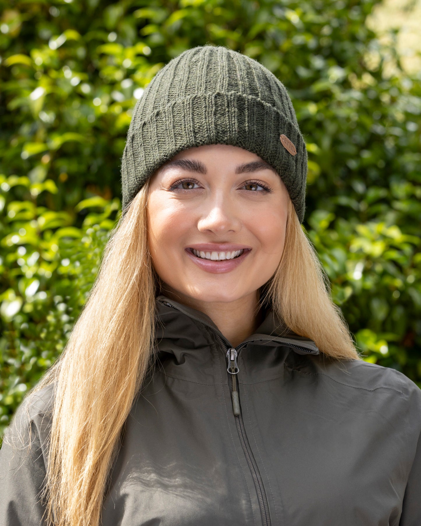 Erin Knitwear - Rib pullon Hat Turn up | wool hat with fleece lining