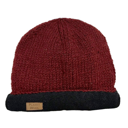 Planet wool - Round hat extra | wollen muts met omslag