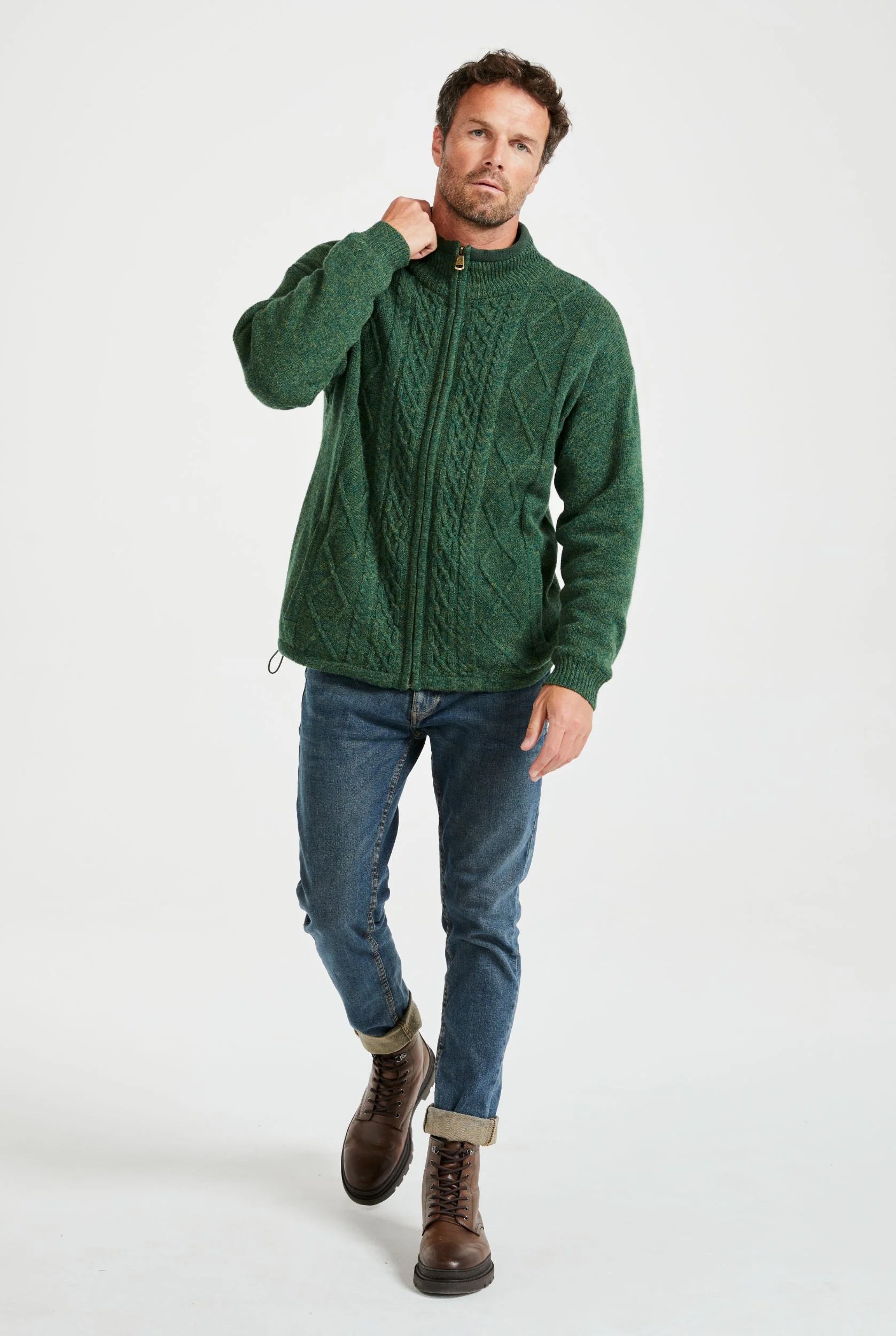 Aran Woollen Mills - S361 | wollen herenvest