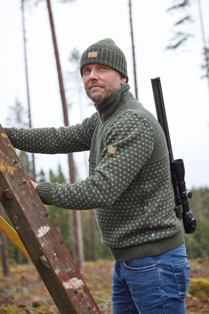 Ivanhoe of Sweden - Sverre HZ | knitted wool men's sweater with zipper