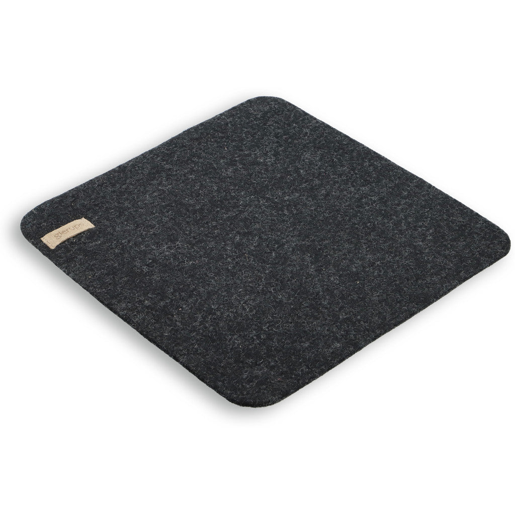 Glerups - seat cushion | wollen stoelkussen vierkant 32cm. Charcoal 32x32 cm.