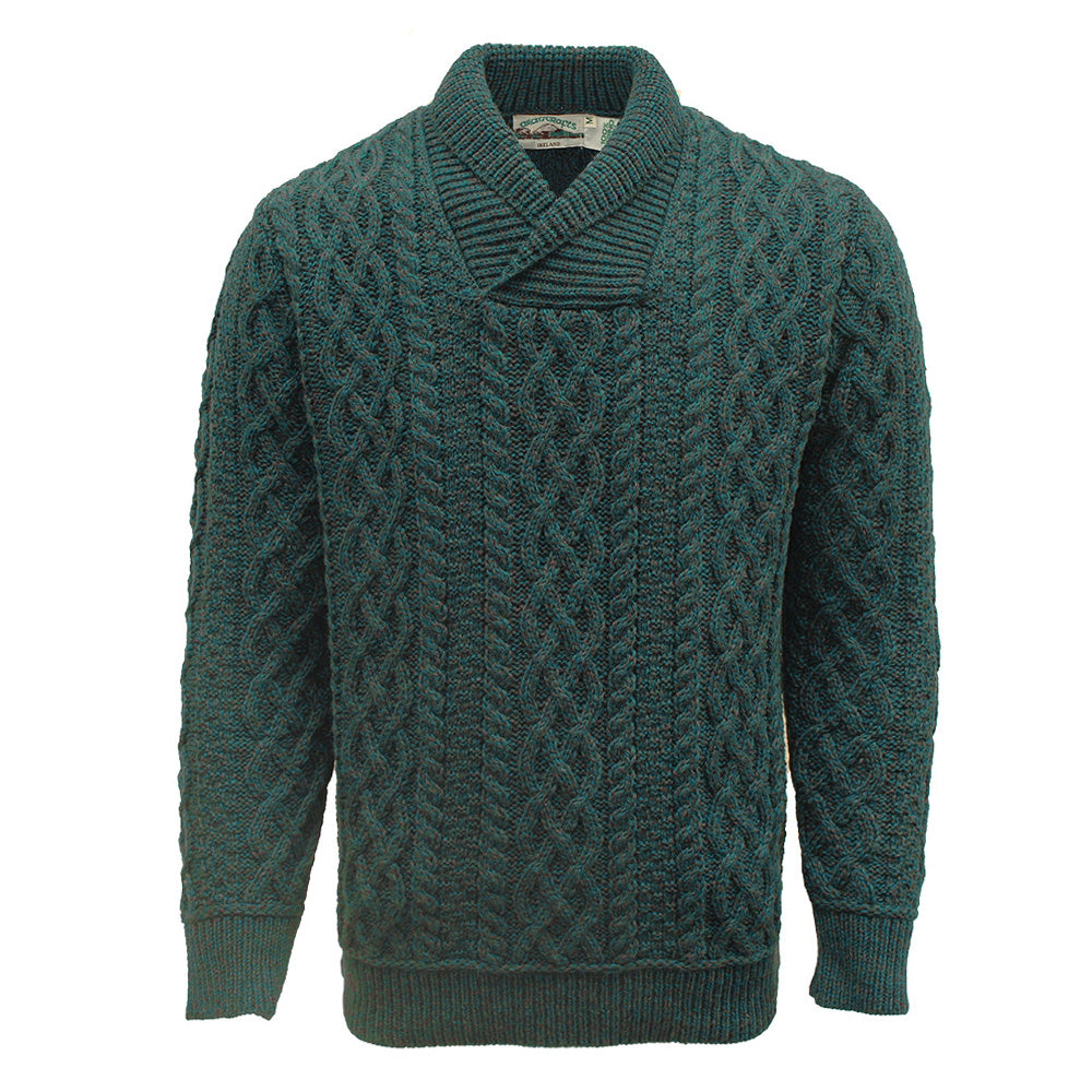 West End - SH5065 | wollen herentrui met sjaalkraag Peacock