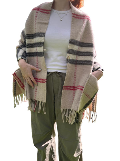 Belpo - Scarf pockets | grote wollen sjaal met zakken