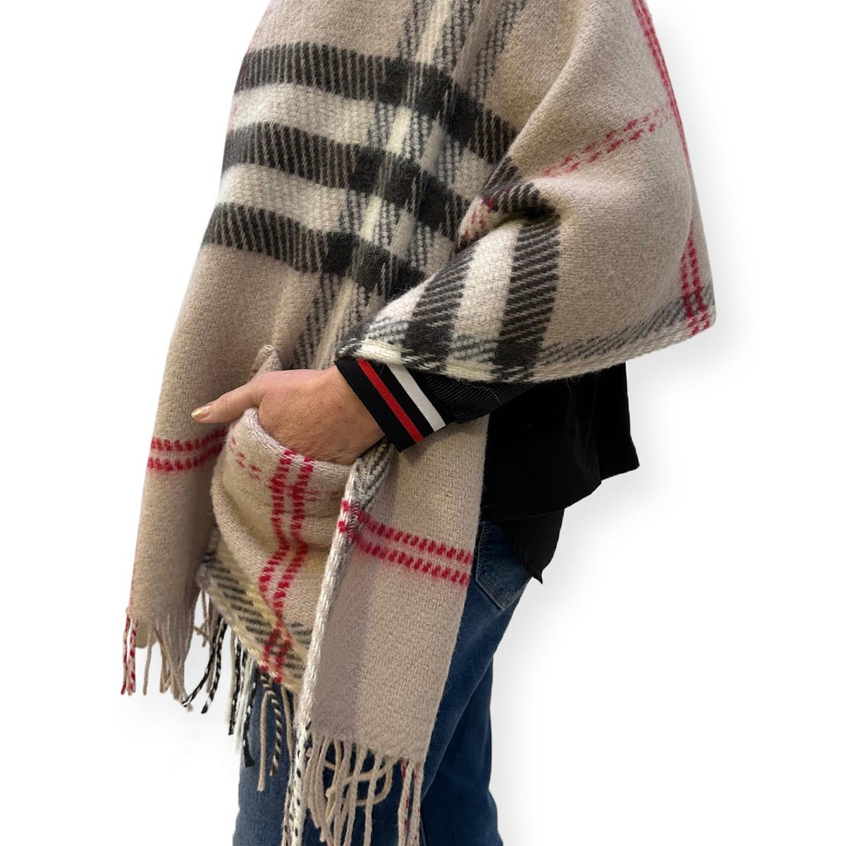 Belpo - Scarf pockets | grote wollen sjaal met zakken