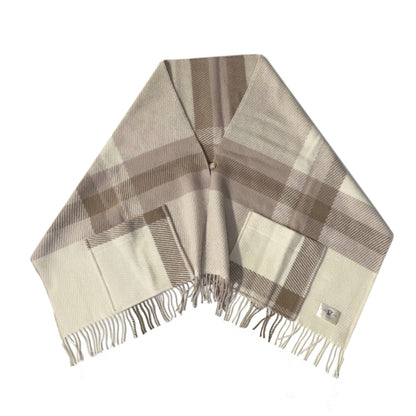 Belpo - Scarf pockets | grote wollen sjaal met zakken