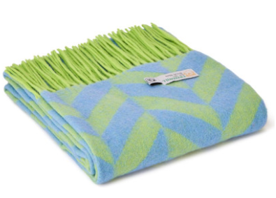 Tweedmill - Wide Chunky Herringbone scarf | sjaal van lamswol Zest Placed Blue