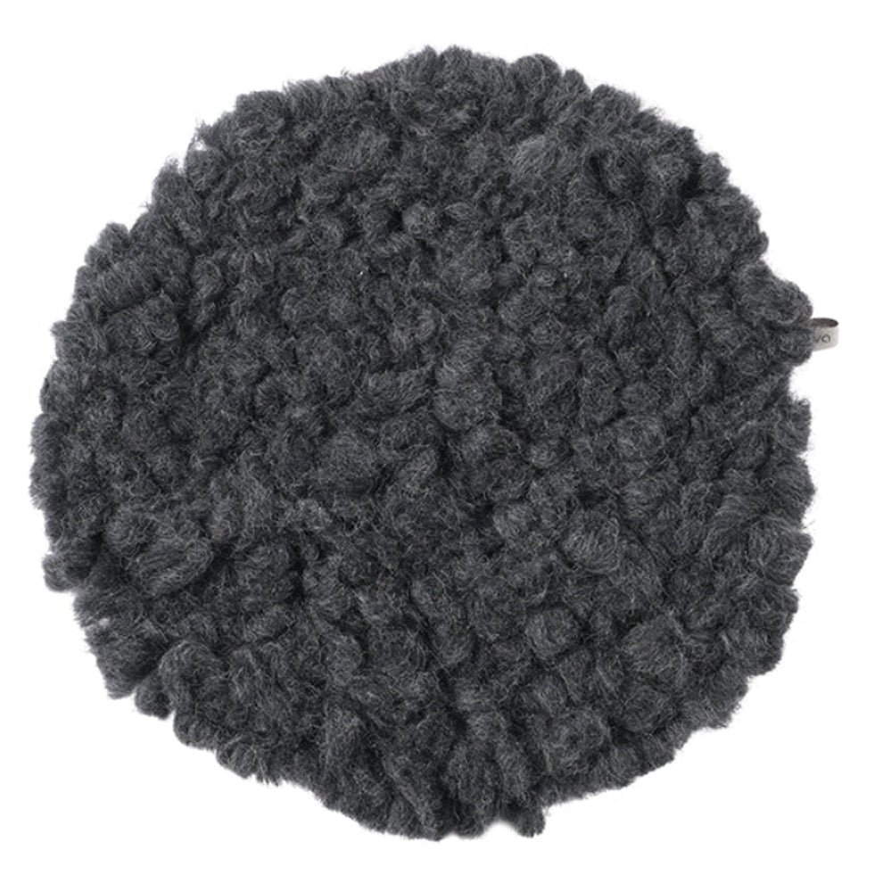 AVEVA - Seat cushion 23 raw wool | stoelkussen van wol Black