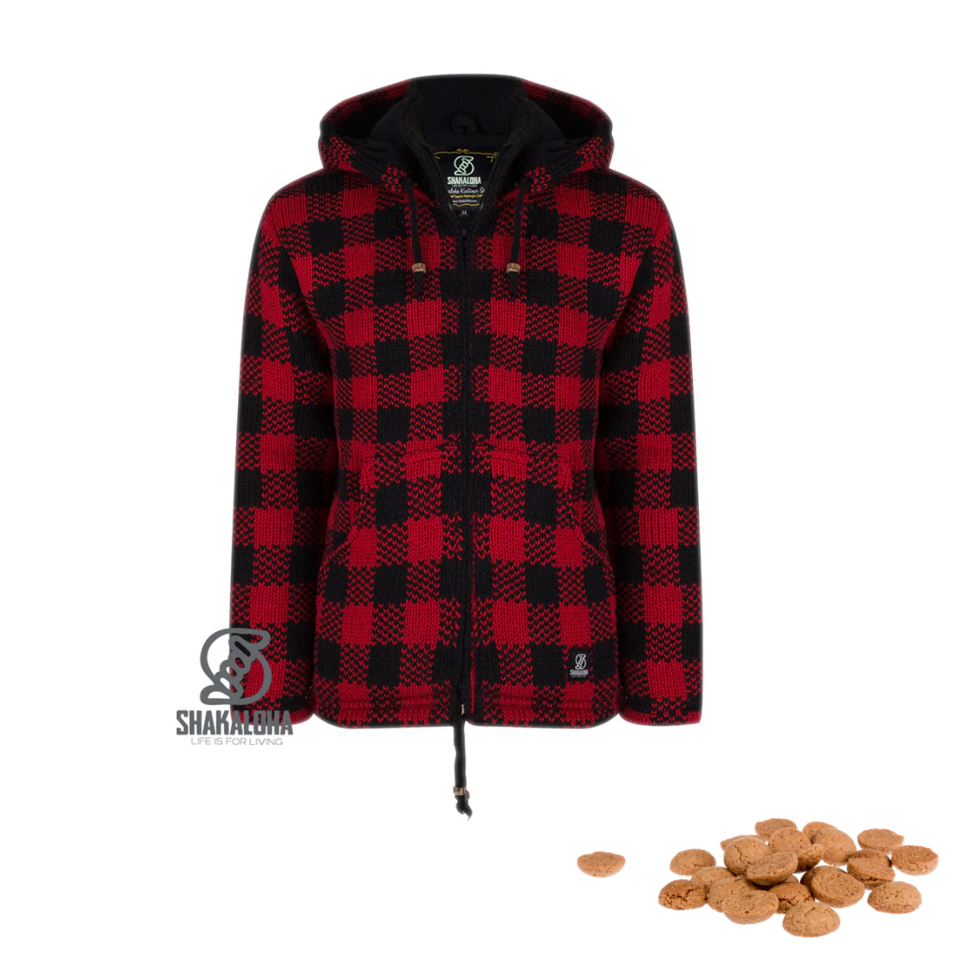 Shakaloha - Checker | Karierter Herren-Cardigan aus Wolle