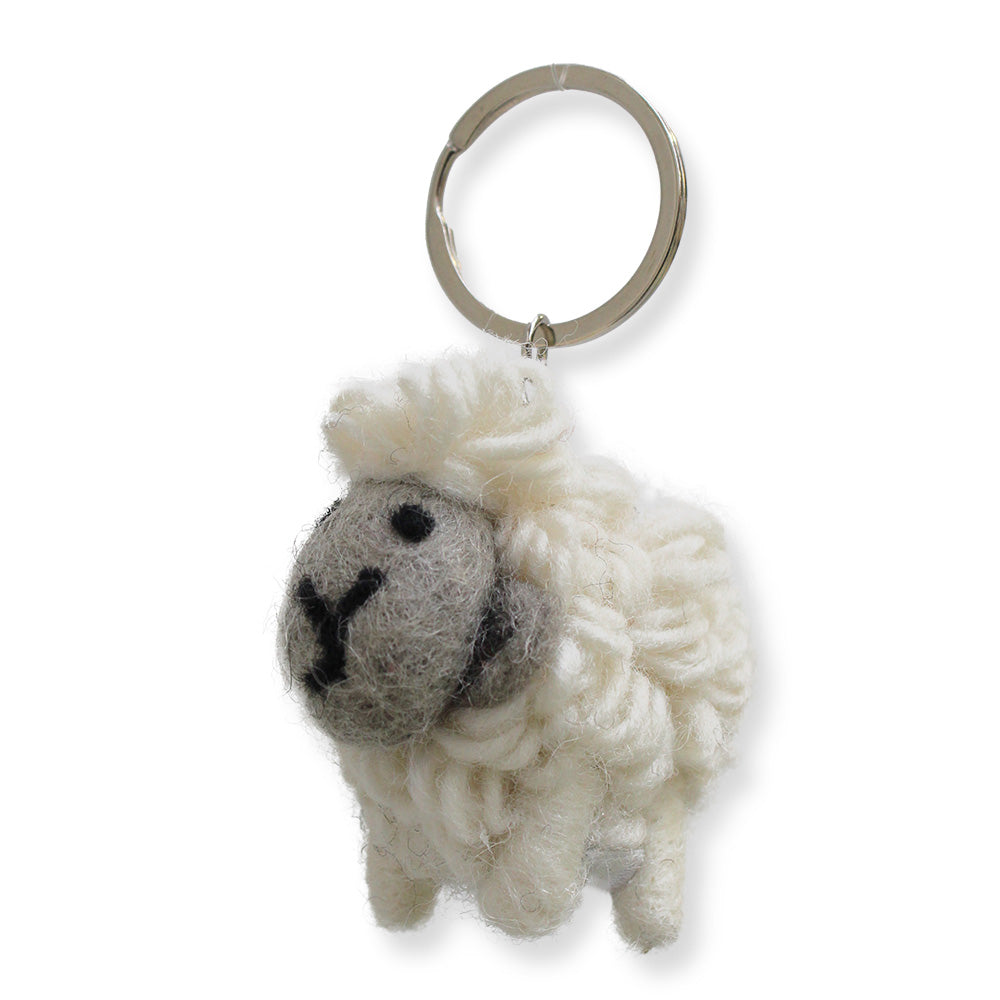 Erin Knitwear - wollen sleutelhanger schaap Grey